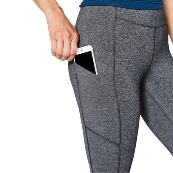 Lululemon Speed Up Crop (21") in Heathered Black Size 4 Like New - Picture 3 of 14